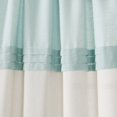 thumbnail image 3 of Farmhouse Faux Linen Colorblock Pleated Window Curtain Panels Blue/Off White 40x84 Set, 3 of 3