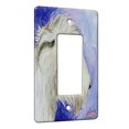 thumbnail image 1 of KuzmarK™ 1 Gang Rocker Wall Plate - Irish Wolfhound on Purple Dog Art by Denise Every, 1 of 1