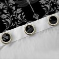 thumbnail image 4 of Erosebridal Aztec Print Blackout Curtains Set of 2 (38x54 Each),Bohemian Damask Dragonfly Living Room Curtains,Black Silver, 4 of 6
