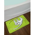 thumbnail image 2 of Sloth Bath Mat, Smiling Sloth Clutches Hanging on a Branch Habitat Wildlife, Non-Slip Plush Mat Bathroom Kitchen Laundry Room Decor, 29.5 X 17.5 Inches, Pale Grey Green White, Ambesonne, 2 of 2