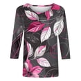 thumbnail image 5 of PuLe Long Sleeve Shirts for Women Womens 3/4 Length Sleeve Tops Casual Three Quarter Sleeve T-Shirts Round Neck Cute Tunic Tops Summer Blouses for Women 2024 ﻿, 5 of 5