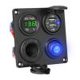 thumbnail image 4 of Panel de interruptores 4 en 1 voltímetro digital puerto USB dual interruptores a prueba de agua JShteea Accesorios para autos y motos, 4 of 8