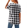 thumbnail image 7 of Roncen Women's Plaid Shirt Button Down Plaid Flannel Shirt Red and Black Shirt, 7 of 7