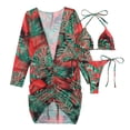 thumbnail image 2 of Traje de Baño Mujer Traje de Baño de Talla Grande Para Mujer, Conjunto de Bikini Sexy de Tres Piezas Para Playa, Piscina, Deportes Acuáticos Tropicales de Verano, 2 of 3