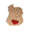 thumbnail image 1 of Statue Model  Cute Elephant Shape Wood Decorative Detachable Statue Display for Mother‘s Day, 1 of 8