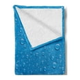 thumbnail image 2 of Rain Soft Flannel Fleece Throw Blanket, Water Drops on Glass Relaxing Ecology Purifying Fresh Water Monsoon Environment Image, Cozy Plush for Indoor and Outdoor Use, 50" x 70", Blue, by Ambesonne, 2 of 5