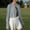 Gray, variant on Long Sleeve Women's Cardigans Solid Sun Protection Button Front Cropped Mitten-Cuff Regular Golf Cardigan Black