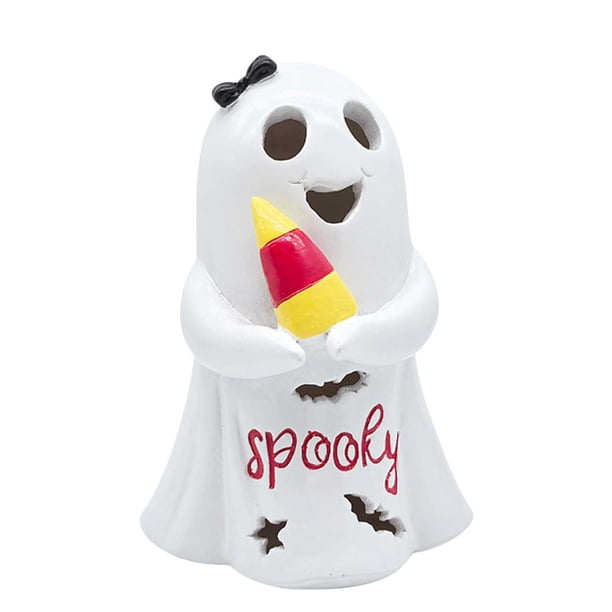 onlyliua ¡ ¡Ofertas Del Día! ¡Liquidación! Adornos Navideños de Fantasmas Blancos para Fiestas, Adornos para El Jardín, Decoración de Estudio, Artesanías de Resina, Adornos Pequeños