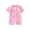 0-Pink1170, variant on Hienoo Girls Floral UPF50 Short Sleeve Half Zip Rash Guard One-Piece Swimsuit, Sizes 0-3T