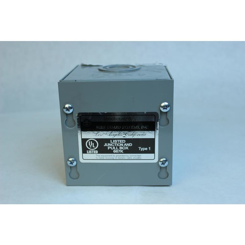 4"x4"x4" Wire Guard Box, Type 1 Wiregard Misc. Electrical WRG 444SCE Grey