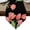 Black, variant on Pink Tulip Table Runner Linen Burlap Table Runner 36 Inches Small Spring Floral Summer Botanical Black Dresser Scarves for Kitchen Island Coffee Dining Room Party Wedding Holiday Decoration 13"x36"
