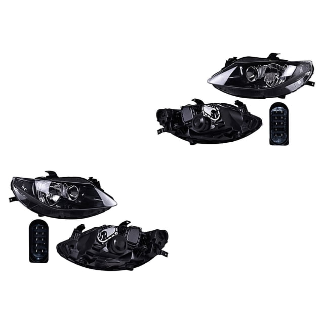 Par de Faros DEPO Ibiza 2010 A 2012 negro Eléctrico