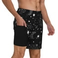 thumbnail image 3 of Haiem Space Galaxy Men'S Quick-Dry Swim Trunks: Comfortable Beach Shorts With Mesh Lining And Pockets - Ideal For Swimming And Sunbathing X-Large, 3 of 9