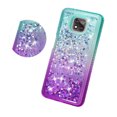 thumbnail image 3 of Compatible for Motorola Moto G Power 2021 Case with Tempered Glass Screen Protector SOGA Diamond Liquid Quicksand Cover Cute Girl Women Phone Case - Teal / Purple, 3 of 5