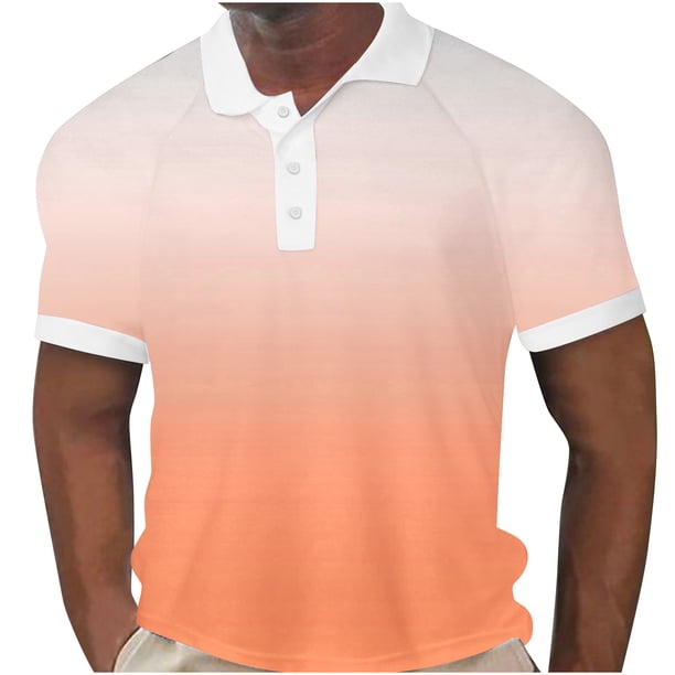 Camisas de Manga Larga para Hombres Impreso Casual Girar Hacia Abajo Botones de Cuello Lateral Dividido, Blusa de Camiseta Unisex para Diario