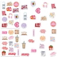 thumbnail image 4 of 100 pegatinas rosas de libros, pegatinas de vinilo impermeables con forma de corazón, pegatinas estéticas, pegatinas de lectura para álbumes de recortes, portátiles, patinetas, 4 of 8
