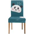 thumbnail image 2 of ABPHQTO Patrones de Panda funda protectora para silla elástica funda de asiento para comedor Hotel boda fiesta conjunto de 4, 2 of 4