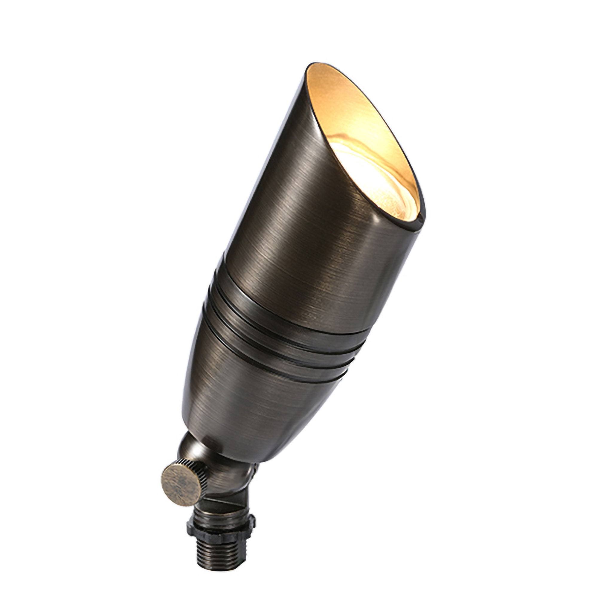 LNC 6W Solid Bronze LED Outdoor Spotlight 2700K Warm White 490 Lumens for Low Voltage Landscape Lighting of Yard, Lawn, Garden, Patio, Trees & House