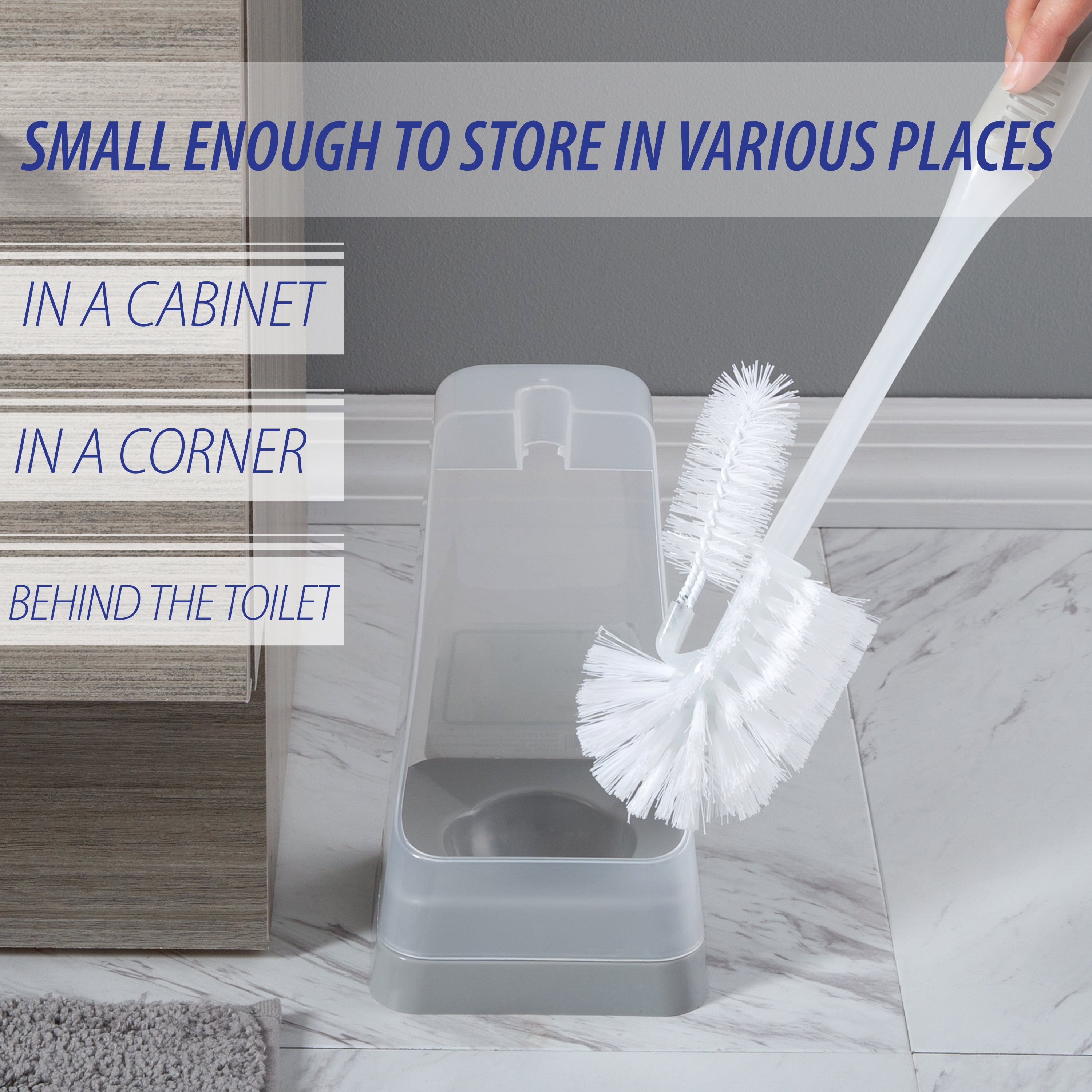 Bath Bliss 2 Pack Toilet Bowl Brush and Stand Set