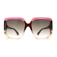 thumbnail image 1 of Womens Mod Oversized Rectangle Chic Sunglasses Burgundy Brown, 1 of 4