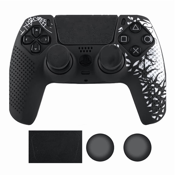 Anti-Slip Controller Skin for PS5 Controller,Silicone Cover Case for Playstation5 with Thumb Grip Gaps and Touch Pad Sticker