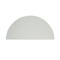 Furnish My Place Iconic Rug - 66" x 132" Half Round, Ivory Cream, Custom Floor Rug for Patio, Garden, Hallway, Living Room