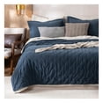 thumbnail image 1 of Edredón Ligero Reversible Pinsonic Velvet Esquimal Colcha Doble Vista (Matrimonial, Azul), 1 of 8