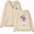 thumbnail image 6 of Towmus Christmas Sweater for Women Sequin Shiny Red Glass Print Long Sleeve Pullover Fall Novelty Xmas Hooded Snowflake Sweatshirts, 6 of 6
