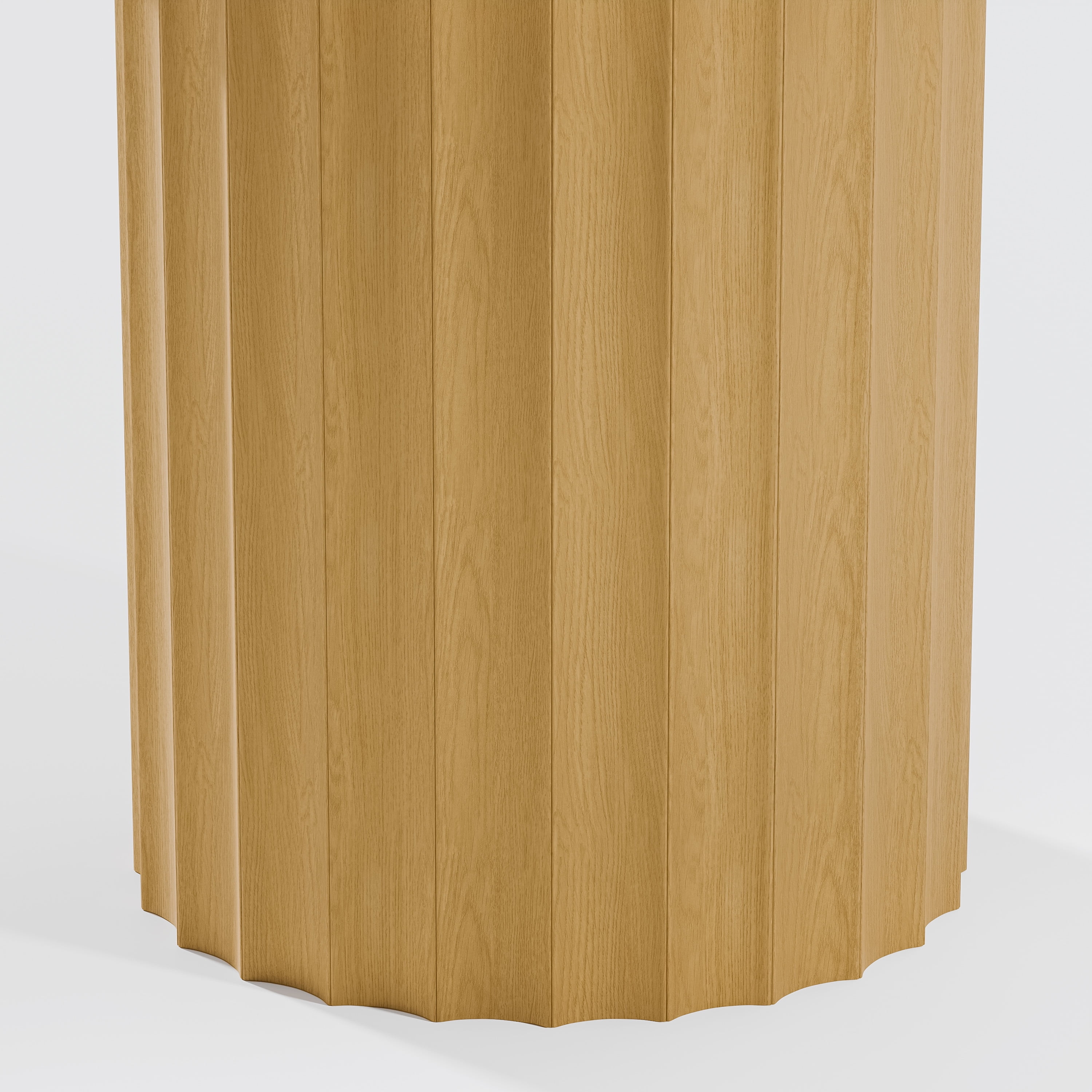 60 in. Soild Wood Natural Oak Dining Table Round Kitchen Table