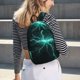 thumbnail image 5 of Disketp Green Lightning Flash Mochila de Lona Estampada, Mochila Escolar de Viaje Ligera para Estudiantes y Portátil-Medium, 5 of 5