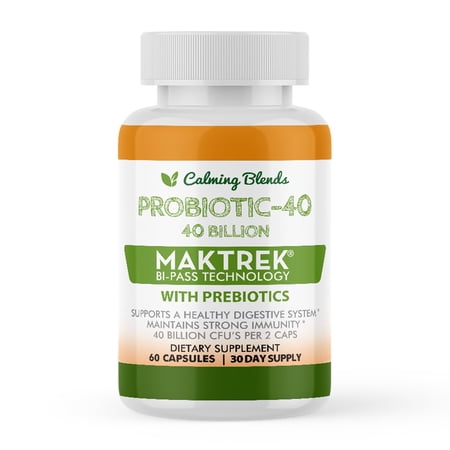 Calming Blends Probiotic-40 with Prebiotics – 40 Billion CFU