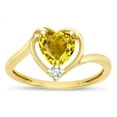 thumbnail image 2 of Star K � Genuine Citrine Heart Bypass Love Knot Promise Ring, 2 of 9