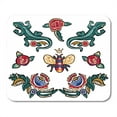 thumbnail image 1 of JSDART Patch Floral Patchs Roses Lézards et Fleurs Brodées d'Abeilles pour Insecte Ethnique Tapis de Souris Tapis de Souris Tapis de Souris 9x10 Pouces, 1 of 1