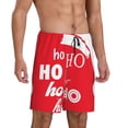 thumbnail image 2 of Kdxio Saying Ho Ho Ho Print Mens Sleep Shorts Bottoms Soft Comfy Pajama Wear Pants with Drawstring Pockets, 2 of 5