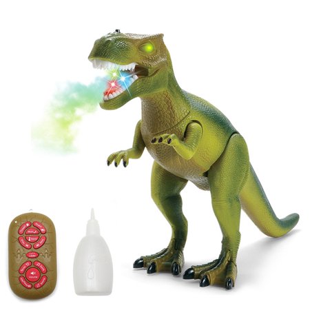 T-Rex Dinosaur Toy Robot with Remote Control Moving Head Lights Roaring Sounds - Electronic Pets