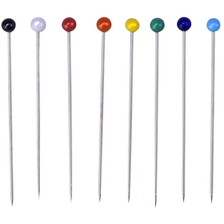 Codream 250 Pcs Sewing Pins, Multicolor 38mm Glass Ball Head Pins Straight  Pins Quilting Pins for Dressmaker with Box 