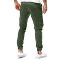thumbnail image 2 of Ierhent Mens Pants Men's -Fit Washed Comfort Stretch Chino Pant Green,2XL, 2 of 8