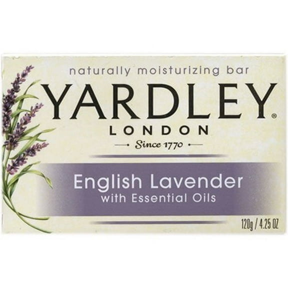 2 Pk Yardley London English Lavender Naturally Moisturizing Bath Bar 4.25oz Each