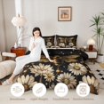 thumbnail image 4 of Manfei Daisy Bee Queen Comforter Set 3 Pieces,Starry Sky Comforter Sets Queen,1 Comforter and 2 Pillowcases,Reversible, 4 of 6