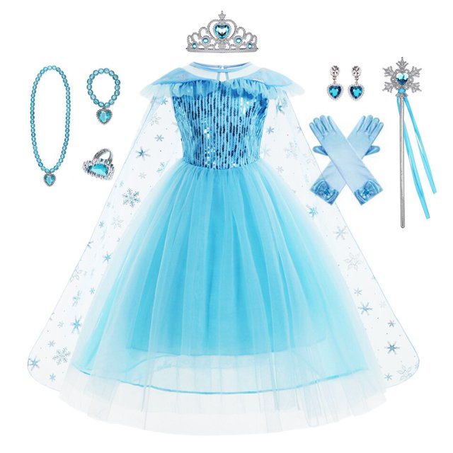 Vestidos de Elsa para niñas, ropa de disfraz para niños, Vestido de princesa para Cosplay, Vestido de reina de la nieve, fiesta de cumpleaños para niños, Sukienki Fivean unisex