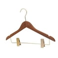 thumbnail image 3 of Percha de ropa,Percha de madera suave con clips para pantalones,Percha de ropa organizador multifuncional blusa,Percha de falda de diseño vintage vestidos abrigo hogar,Percha de traje, 3 of 8