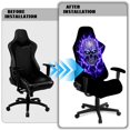 thumbnail image 6 of SCRAWLGOD Flame Skull Print Stretch Gaming Chair Cover with Armrest Covers Anti Scratch Non Slip Furniture Protector Anti Dust Reclining Racing Gaming Chair Slipcover, 6 of 9