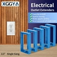 thumbnail image 2 of Single Gang Receptacle Outlet Box Extenders 1/2",Include 2Screws (6-32 x 1.25),Electrical Outlet Extender for Electrical Outlet Box & Electrical Outlet Switches, Blue (Pack of 1), 2 of 5
