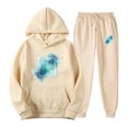 thumbnail image 2 of Feancey Limited Time Womens Hooded Track Suits 2 Piece Set Valentines Day Novelty Printed Hoodie Sets Teen Girl Casual Oversized Sweatshirt and Jogger Pants Sweatsuits Beige 3XL, 2 of 6