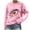 ZA-Pink-frostluinai camisetas, variant on Frostluinai Football Sweatshirts for Women Game Day Long Sleeve Pullover Tops Round Neck Love Graphic Sweat Shirts Casual Sweaters