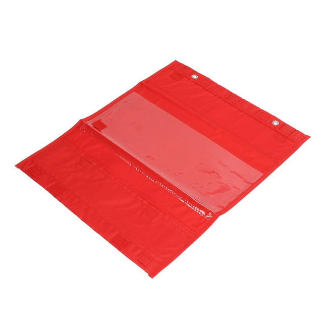 Classroom Pocket Chart, Clear Pocket Chart Single Use Combination Use Transparent Pockets 5 Rows For Students For School For Activities Red