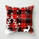 thumbnail image 1 of Funda de almohada de celosía para el hogar, adornos de Navidad, rojo, blanco y negro, 45x45cm, para sofá y coche, 2023, 1 of 4
