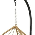 Noble House Purvis Wicker Rattan Hanging Chair with Cushion and Stand
