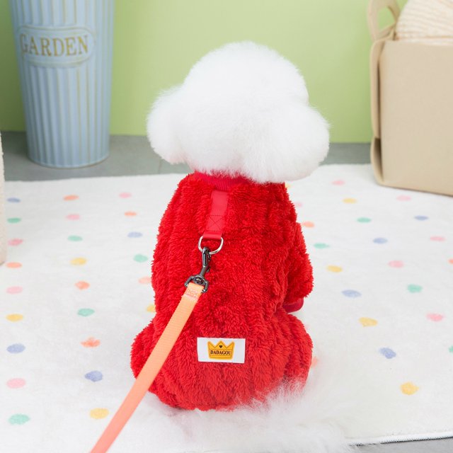 Ropa para perros, ropa de lana cuadrúpeda para mascotas, ropa para perros, ropa de lana trenzada para otoño e invierno