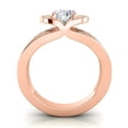 thumbnail image 4 of Diamond-Capitals 2.35 Carat Natural Diamond Aquamarine Gemstone Latest Bridal Ring for her Solid 14K Rose Gold Size 8.5, 4 of 8